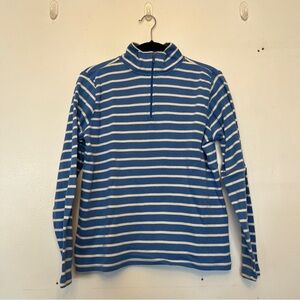 L.L.Bean Women’s Stripped 1/4 Zip - Large